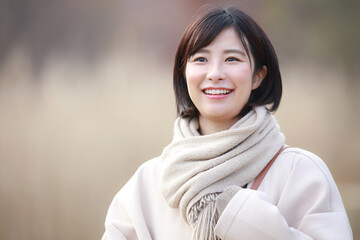 Naklejka premium 女性ポートレート