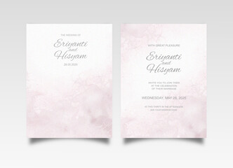 Beautiful wedding card watercolor with splash