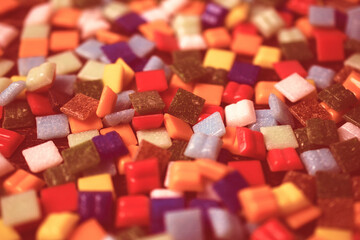 background made of colorful cubes