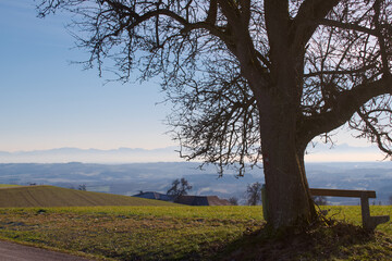View towards the Salzkammergut from Stroheim in Upper Austria