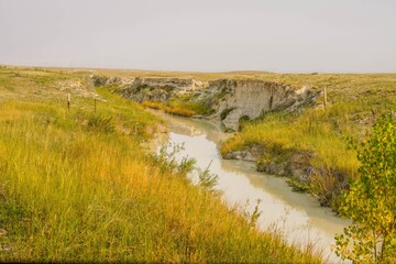 River in Badlands in South Dakota 2
