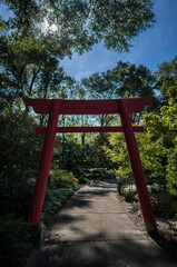 Fototapeta na wymiar Red Japanese Arch Torii