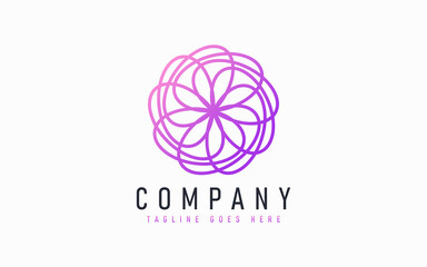 Abstract Modern Logo Design Based From Circular Round Lines. Geometric Colorful Lines Symbol. Usable For Business, Community, Foundation, Services, Tech, Company. Vector Logo Design Illustration.