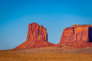 Fototapeta na wymiar Monument valley in late afternoon