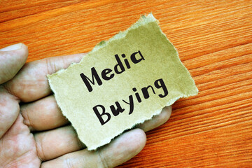 Business concept about Media Buying with inscription on the piece of paper.