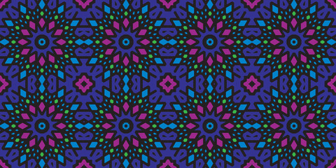 Decorative ethnic pattern motif background Premium Vector