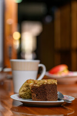 piece of cake on the table