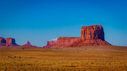 Monument valley in late afternoon