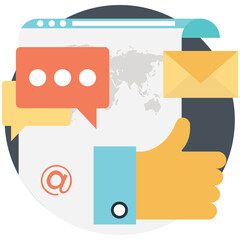 Social Campaign Flat Colored Icon