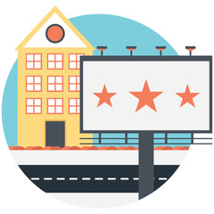 Billboards Flat Colored Icon 