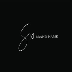 Initial SB beauty monogram and elegant logo design