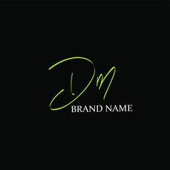 Initial DN beauty monogram and elegant logo design