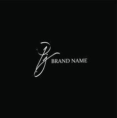Initial PJ beauty monogram and elegant logo design