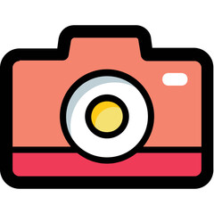 Vintage camera toy for kids icon flat style, vector illustration of photo camera symbol