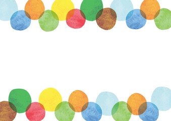 円_フレーム_水彩