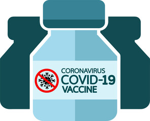 Coronavirus Covid-19 Vaccine icon design