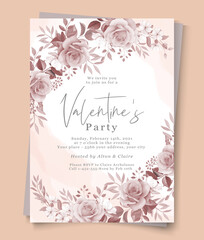 Valentine's day invitation card template