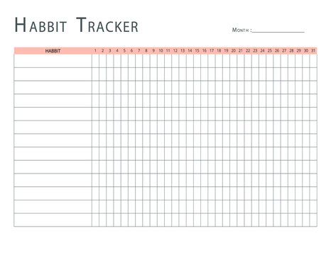 Bullet Journal Habit Tracker PRINTABLE