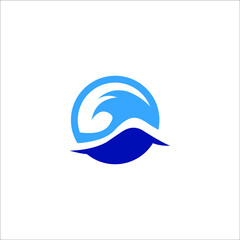 logo ocean icon templet vector templet sea summer surface 