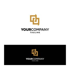 Obraz premium The logo design for the initials of the letters AQ is simple and modern 4