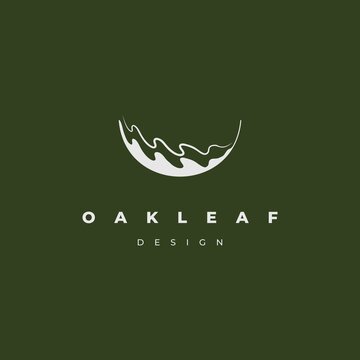 Oak leaf logo design illustration vector template