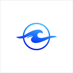 logo ocean icon templet vector templet sea summer surface 