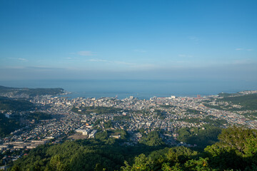 小樽天狗山から見る小樽市街の風景