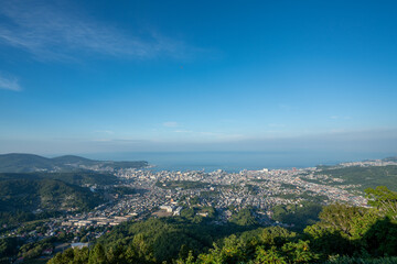 Obraz premium 小樽天狗山から見る小樽市街の風景