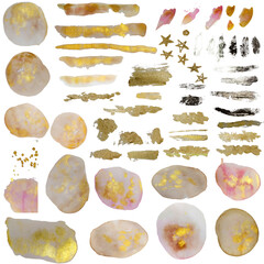 Freehand paint brush strokes. Various shapes. To create spectacular textures