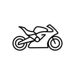 icon motorcycle  type sport on white background