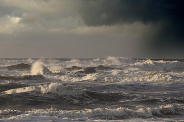 Dramatic sea storm