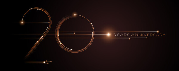20 years anniversary vector icon, logo. Graphic design element