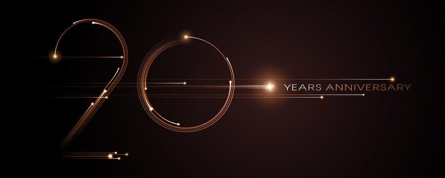 20 years anniversary vector icon, logo. Graphic design element
