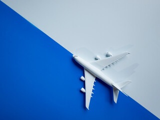 travel concept, miniature airplane