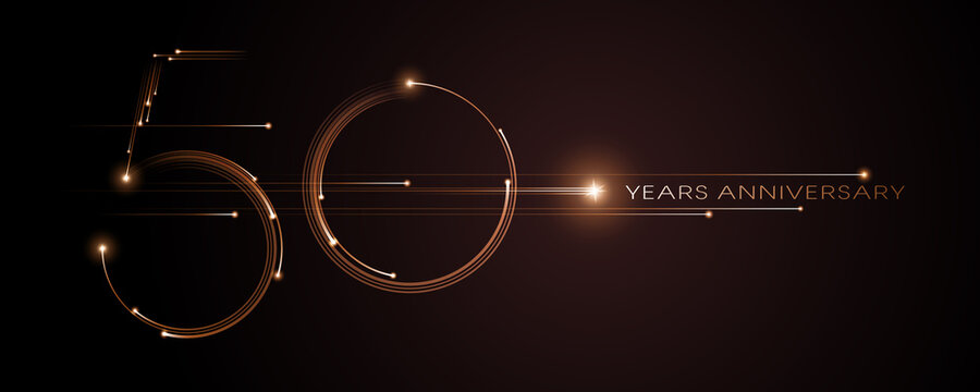 50 years anniversary vector icon, logo. Graphic design element