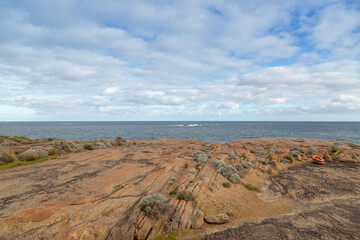 Fototapeta premium Landscape at the southernmost point of Western Australia, the Cape Leeuwin, south of Augusta