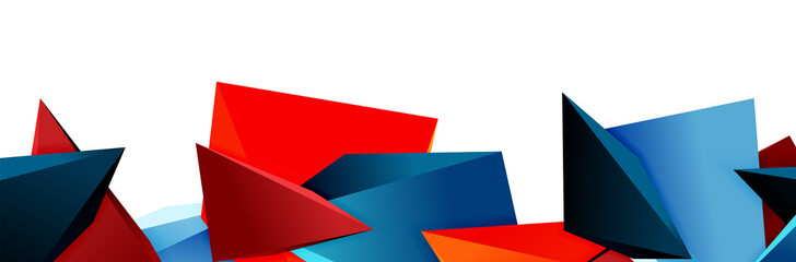 Triangle mosaic abstract background, 3d triangular low poly shapes. Geometric vector illustration for covers, banners, flyers and posters and other