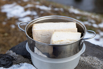 Chinese food tofu，Using the winter freeze tofu