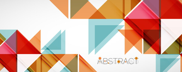 Geometric abstract background. Techno color triangle shapes. Vector illustration for covers, banners, flyers and posters and other designs