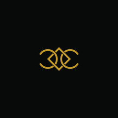 initial letter CC or C minimal concept logo graphic design vector