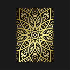 Mandala template with elegant, classic elements. Great for invitation, flyer, menu, brochure, background Premium Vector