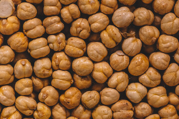 organic chickpeas closeup 
