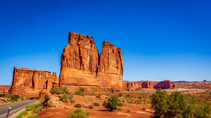 The Organ rock formation in Arches National Park