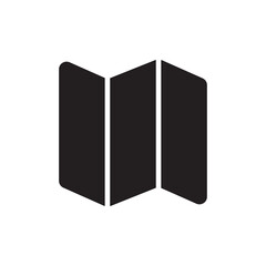 map and location Icon. flat solid style vector illustration. filled pictogram isolated sign symbol