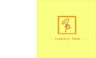 F P FP Initial handwriting or handwritten logo for identity