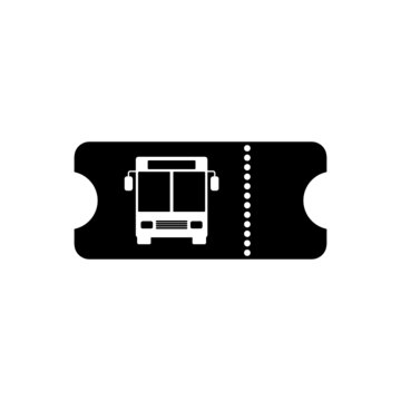 Bus ticket icon isolated on white background