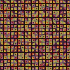 Abstract Geometric Pattern generative computational art illustration