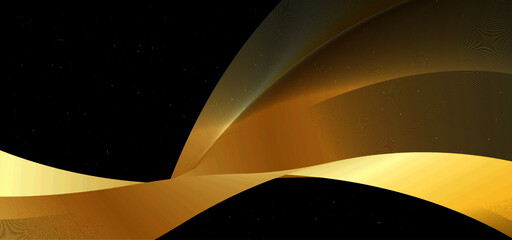 abstract golden backdrop waves background vector
