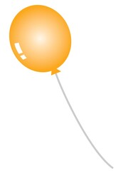 オレンジ色の1つの風船