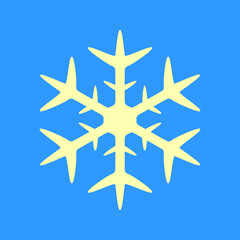Snowflake icon,flat design illustration